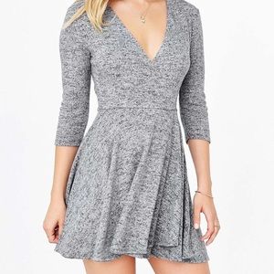 Kimchi Blue V Neck Skater Wrap Dress